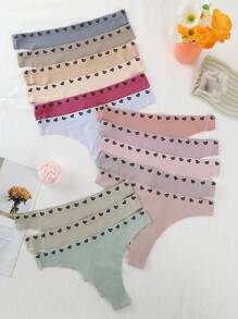 14pcs Women's Seamless Thong Panties Set - Multicolor - View 1