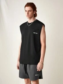 Manfinity VCAY Knitted Casual Tank Top & Shorts Two-Piece Set - Grey - View 4