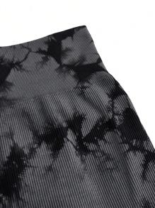SHEIN Sport Studio Tie Dye Wideband Waist Sports Shorts