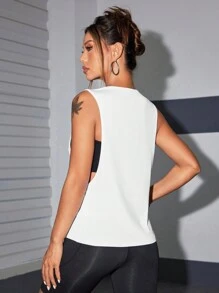 Powerista Twist Sports Tank Topworkout Tank Top - White - View 2