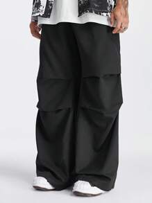 Manfinity VCAY Men Loose Straight Knitted Pants - Black - View 3