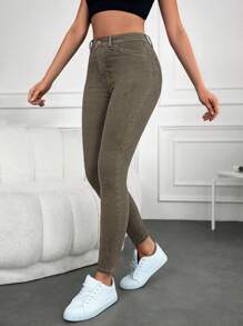 Jean Skinny Taille Haute