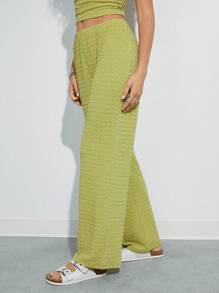 WESTFADE Textured Stretch Loose Fit Pants