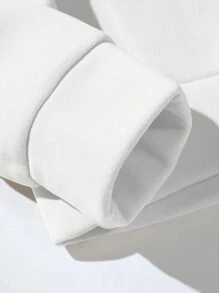 PAVTROS Áo nỉ trùm đầu dài tay in họa tiết đơn giản dành cho nam, quà tặng cho bạn bè, chồng, bạn trai, cho mùa thu - trắng - Xem 5