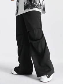 Manfinity VCAY Men Loose Straight Knitted Pants - Black - View 5