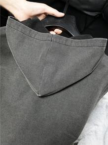 男孩夏季美國國旗印花無袖連帽T恤，塗鴉短褲，2入組，百搭 - 彩色 - 查看 7