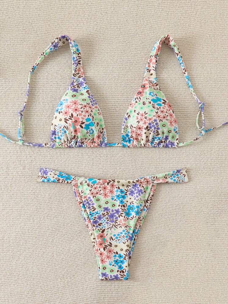 Set Bikini Họa Tiết Ngẫu Nhiên Đi Biển Mùa Hè - Nhiều màu - Xem 5