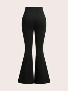SHEIN Girlism Tween Mädchen Kaufe 1 und erhalte 2 kostenlos, 3 Stücke Set aus einfarbigen ausgestellten Hosen, lässig und vielseitig, multifunktionales Set für Tween Mädchen, Herbst, Winter, Preppy-Stil, Schulanfang