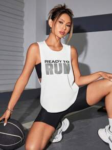 Powerista Twist Sports Tank Topworkout Tank Top - White - View 1