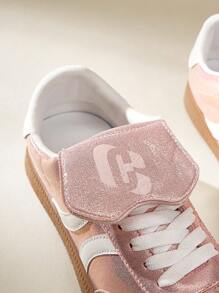 CUCCOO EASI 2024 New Spring Autumn Pink German Language Training Style Women's Shoes, Casual Platform Sneakers, Sport Shoes Fall Tainers