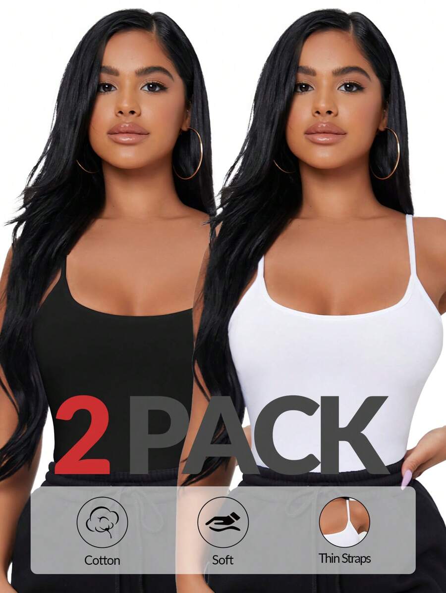 EURMUSE Women 2 Multipack Sexy Basic Casual Hot Relax - Multicolor - View 1
