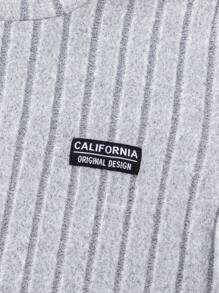 SHEIN 三件套男童服装，纹理面料圆领T恤，适合开学第一天搭配连帽衫、衬衫、卫衣、运动裤和外套。 - 彩色 - 查看 5