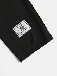 SHEIN Explorewe Medias sin pie de cintura cruzada en unicolor para adolescente - Negro - Ver 4
