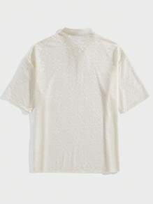 Manfinity VCAY Camisa de polo tejida para hombre, de estilo de moda, uso diario, maduro, transpirable y suelta
