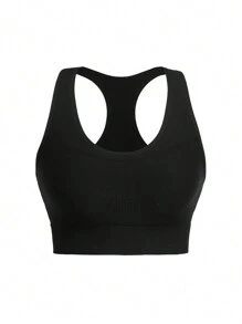 SHEIN Sport Studio 3 pezzi Top sportivi a coste, maglie aderenti, canotte da allenamento