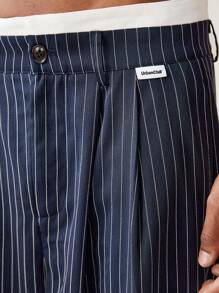 SWAVVY Pantalones rectos y casuales de corte relajado con rayas tejidas para hombre. Pantalones lisos de vestir largos para ocasiones casuales, regalos para esposo o novio