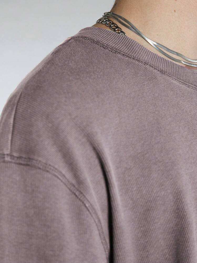 Knitted Casual Men Short-Sleeved T-Shirt
