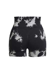 SHEIN Sport Studio Tie Dye Wideband Waist Sports Shorts