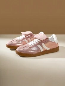 CUCCOO EASI 2024 New Spring Autumn Pink German Language Training Style Women's Shoes, Casual Platform Sneakers, Sport Shoes Fall Tainers