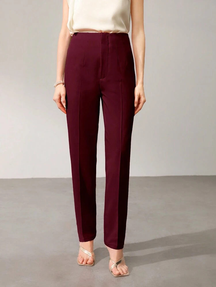 ELEGANT TAPERED ANKLE-LENGTH SUIT PANTS FOR COMMUTING, SPRING/SUMMER