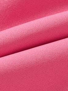 SHEIN Tween Girl白色休閒通勤寬腿七分褲 - 粉色 - 查看 4