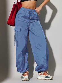 VARSITIE Thể thao Mùa hè Ngoài trời Cơ bản Thắt lưng & Túi với Quần - Màu xanh lam - Xem 1