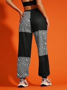 VARSIVA Sports Summer Outdoors Basic Belted & Prints With Pants - Black - View 2