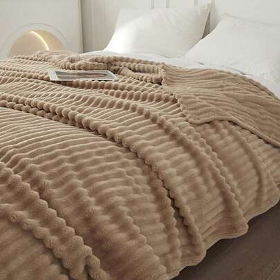 1pc Blanket, Bedding, Soft & Warm, Skin-Friendly & Breathable, Lightweight & Plush, Solid Color Series, Minimalist & Fashionable Design, Suitable For Sofa, Bedroom, Living Room, All-Around Comfort, Travel Essential, Nap Blanket, Multiple Sizes Available, Machine Washable, Room Decor, Winter Decor