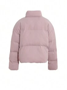 DAZY Women's Winter Casual Solid Color Stand Collar Padded Coat ,Winter Women Clothes,Winter Coat Women