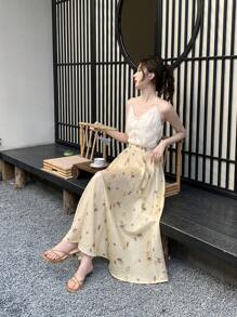 EastFlair 簡約新中式印花裙 - 彩色 - 查看 1