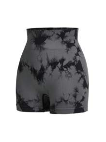 SHEIN Sport Studio Tie Dye Wideband Waist Sports Shorts