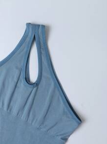 SHEIN Velisys Women Asymmetric Neck Sports Bodysuit - Multicolor - View 6