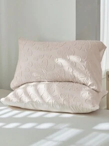 花卉圖案紋理質感被套套裝不附帶內芯 - 米色 - 查看 8