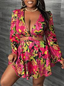Slaydiva Vacation Leisure - Printed Plus Size Holiday Dress
