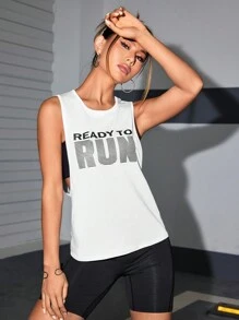 Powerista Twist Sports Tank Topworkout Tank Top - White - View 6