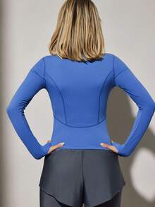 VARSITIE Sports Summer Yoga Basic  With LONG SLEEVE TOP - Blue - View 2