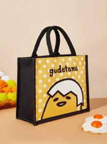 Gudetama X SHEIN Túi tote cầm tay nữ phong cách đáng yêu - Màu vàng - Xem 3