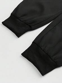 Bộ đồng phục scrub áo sơ mi tay ngắn nửa xếp ly có khóa kéo và quần cạp rút - màu đen - Xem 6