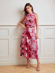 MOTF Classy CLASSY FLORAL PRINT LAYERED BLOUSE - Multicolor - View 7