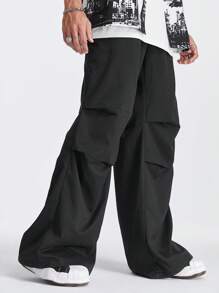 Manfinity VCAY Men Loose Straight Knitted Pants - Black - View 1