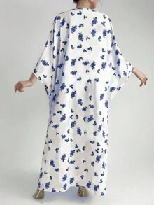 Women's Elegant Random Printed Arabian Dress - Multicolor - View 2