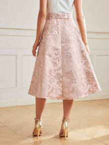 MOTF Classy CLASSY FLORAL JACQUARD A LINE SKIRT