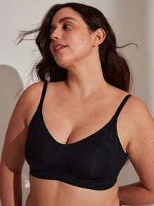LUVLETTE Sutien sport negru fără fereturi, cu spate jos, respirabil, din modal, cu pernuțe încorporate, lenjerie intimă ca îmbrăcăminte exterioară, lipicios, mărime de bază, sutien Freedom, lenjerie intimă ascunsă, potrivit și pentru adolescente, fete tinere și copii