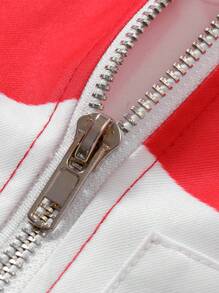 Manfinity EMRG 超大号衬衫，男士色块图案彩色简约印花短袖街头装复古宽松衬衫，适合送给男朋友的礼物，外出