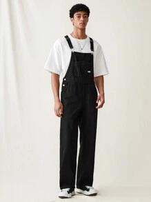 Manfinity Hypemode Salopette décontractée en denim noir pour hommes - Noir - Voir 5