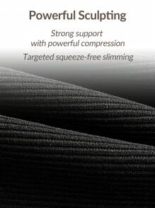 SHAPORA 大尺碼純色無縫中空塑身內褲 - 黑色 - 查看 11