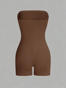 SHEIN EZwear 3pcs Solid Tube Unitard Romper - Multicolor - View 7