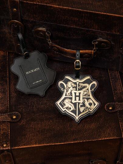 HARRY POTTER X SHEIN 1pc Harrypotter Hogwarts College Badge Printed Luggage Tag, Gifts