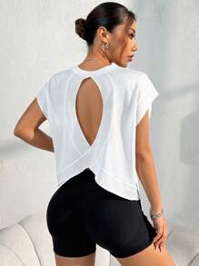 Sovereign Charm Seamless High-Stretch Backless Yoga Sports Top With Adjustable Shoulder Straps Gym Top Workout Tank Top