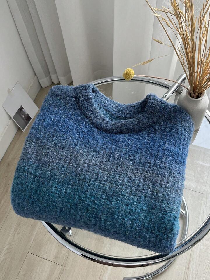 Dazy-Less Ombre Drop Shoulder Sweater,Long Sleeve Tops